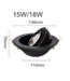 Kantelbare inbouwspot 15W LED zaagmaat 115mm dimbaar