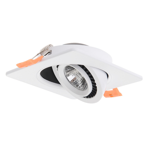 LED inbouwspot zaagmaat 60mm 5W kantelbaar vierkant wit of zwart dimbaar