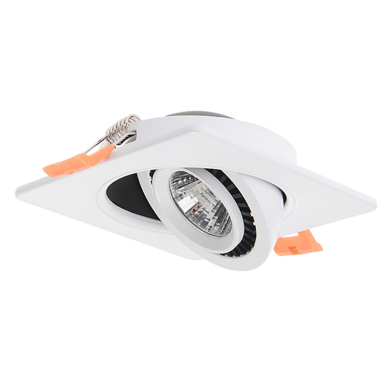 Spot LED extra plat 10W blanc, noir dimmable pas besoin de transfo