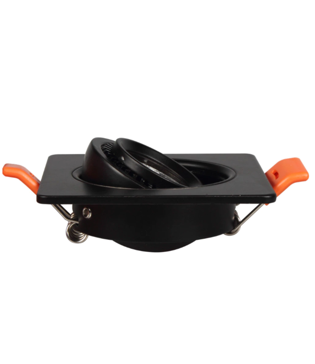 Inbouwspot ondiep 10W LED wit of zwart vierkant dimbaar