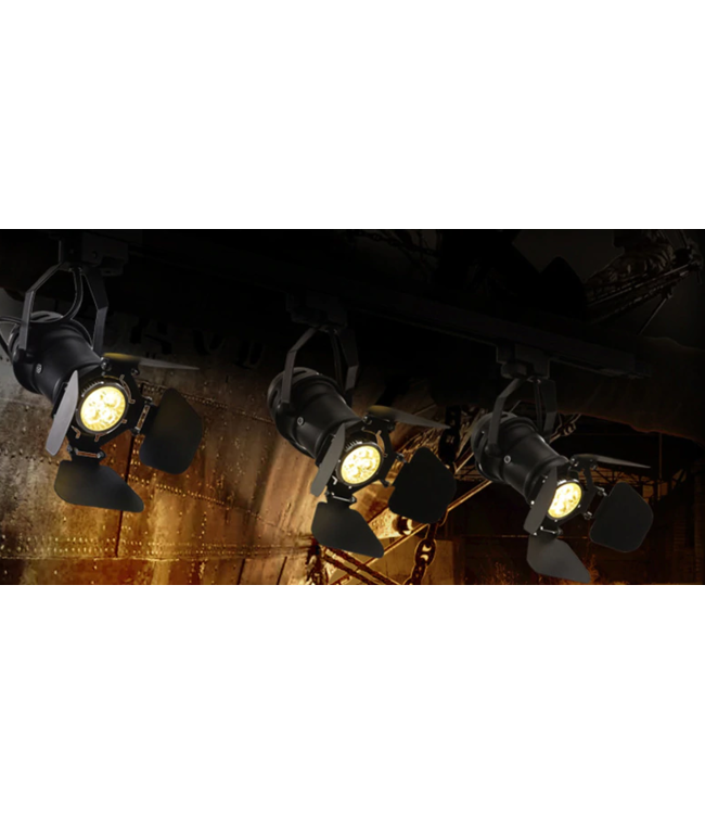 Retro plafondspot studio richtbaar zwart E27