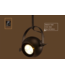 Plafondlamp bol design GU10 360° richtbaar zwart op stang