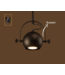 Plafondlamp bol design GU10 360° richtbaar zwart op stang