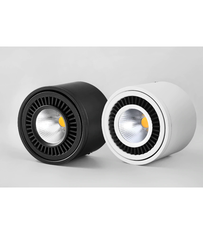 Downlight saillie noir LED 7W ou 15W orientable dimmable