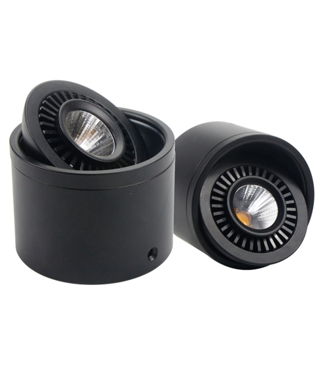 Richtbare spot zwart LED 7W of 15W richtbaar dimbaar