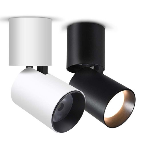 Spot LED Rail 10W Blanc - 4000K, 800 Lm, Angle 24°, Rotations 300°/90° - Éclairage Magasin, Vitrine