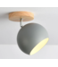 Spot Scandinave plafond boule blanc, noir ou gris