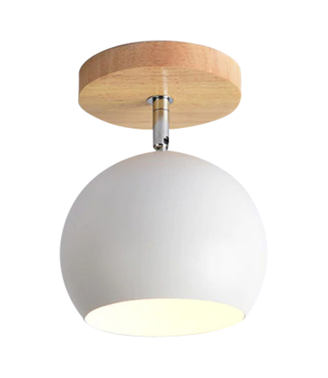 Spot Scandinave plafond boule blanc, noir ou gris