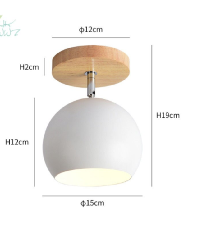 Plafondlamp bol wit, zwart of grijs Scandinavisch