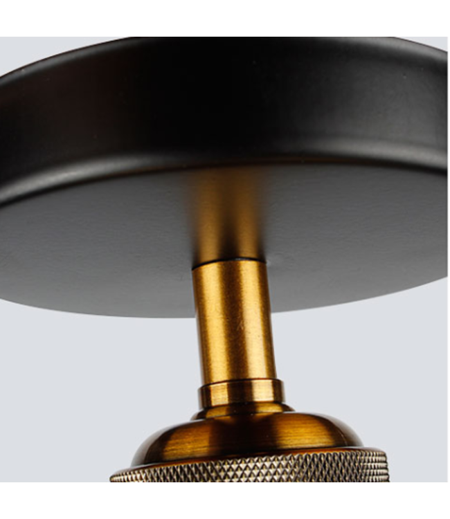 Spot plafond vintage 220mm diamètre noir doré