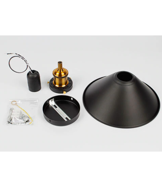 Spot plafond vintage 220mm diamètre noir doré