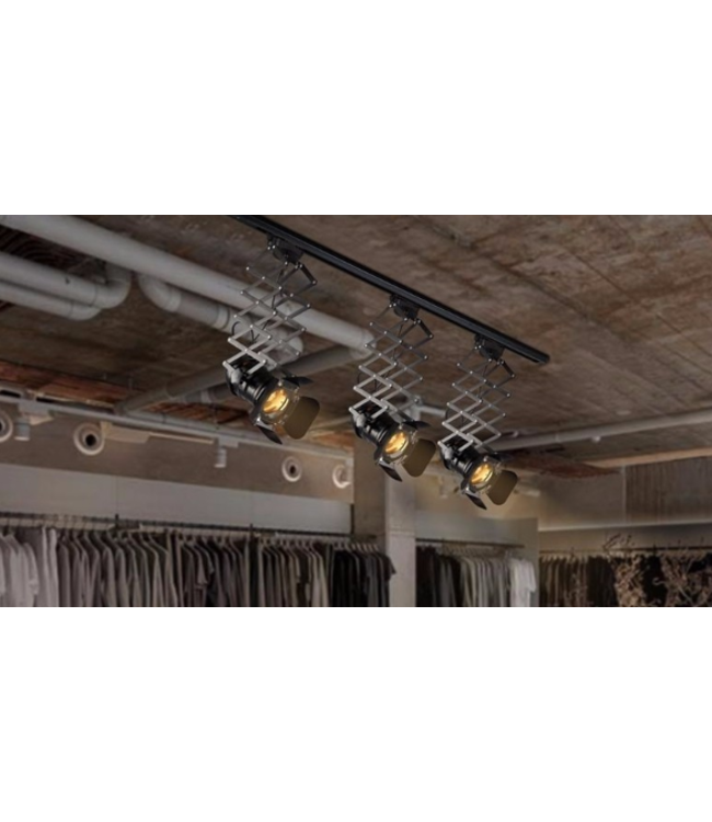 Industriële railverichting zwart E27 monofasig