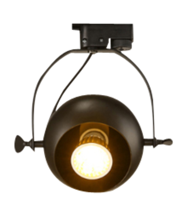 Spot sur rail GU10 boule blanc ou noir monophase