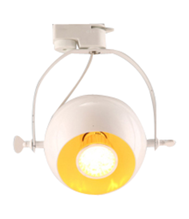 Spot sur rail GU10 boule blanc ou noir monophase