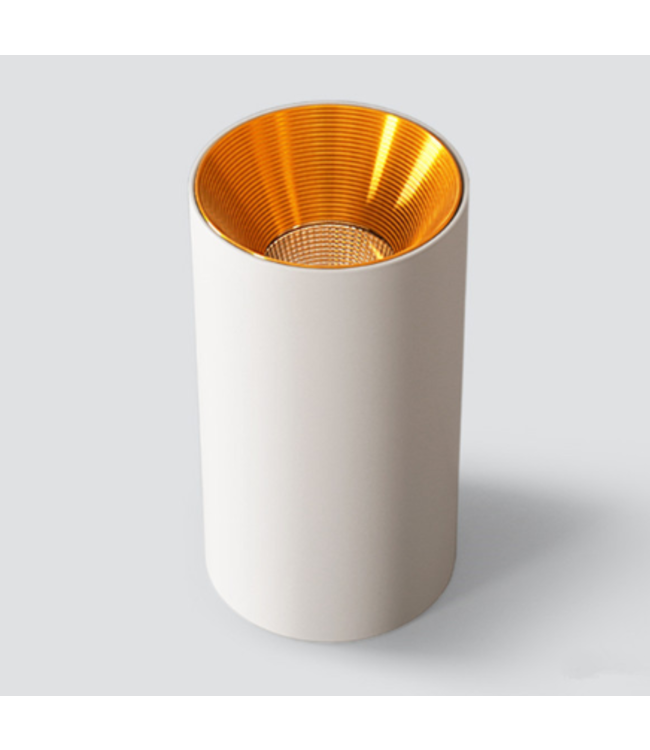 Lampe cylindrique noir doré ou blanc doré LED 7W dimmable