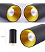 Lampe cylindrique noir doré ou blanc doré LED 7W dimmable