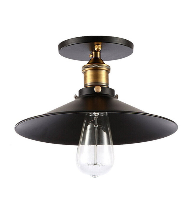 Spot plafond industriel noir E27 diamètre 22, 26 ou 30 cm