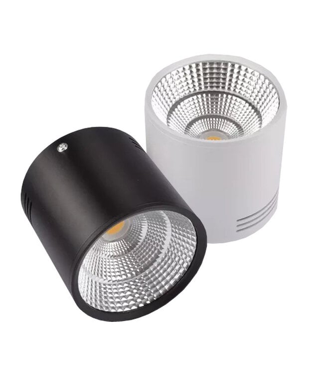 LED opbouw spot wit of zwart 7W dimbaar