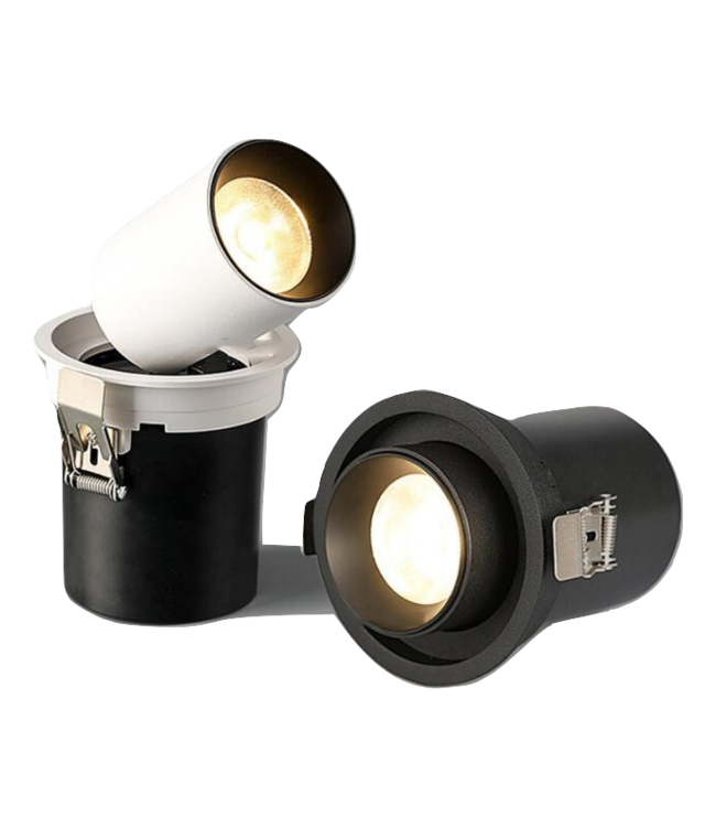 Inbouwspot koker LED 10W wit of zwart