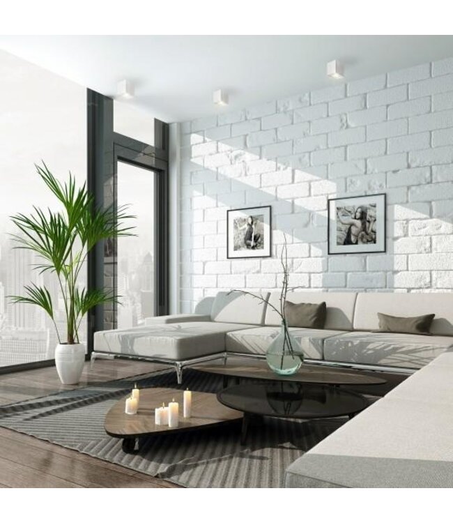 Spot plafond GU10 carré blanc 230V