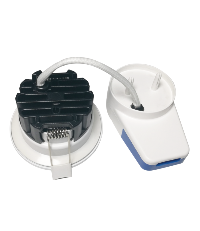 Plafond inbouwspot 7W LED wit, zwart, zilver of nikkel 70mm dimbaar