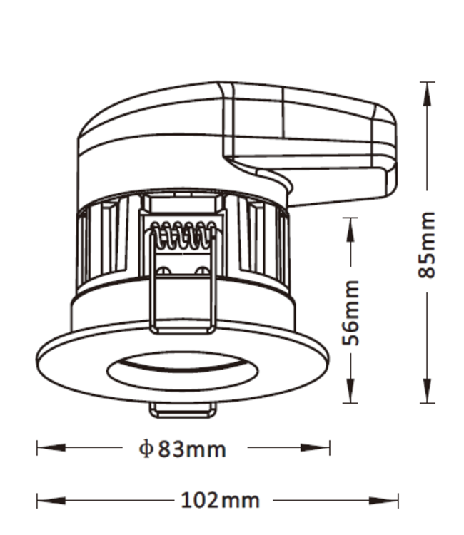 Spot réglable 3 lumières encastrable 7W LED noir-gris-nikkel dimmable