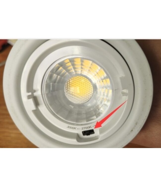 Plafond inbouwspot 7W LED wit, zwart, zilver of nikkel 70mm dimbaar