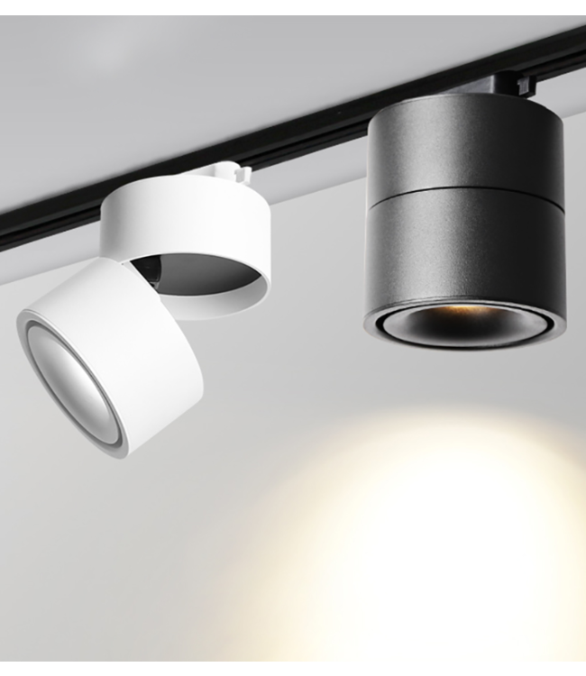 LED opbouwspot zwart design 7W of 10W richtbaar dimbaar