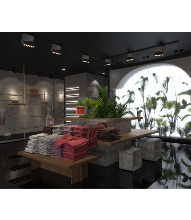 Projecteur sur rail monophasé ou triphasé blanc ou noir 12W LED