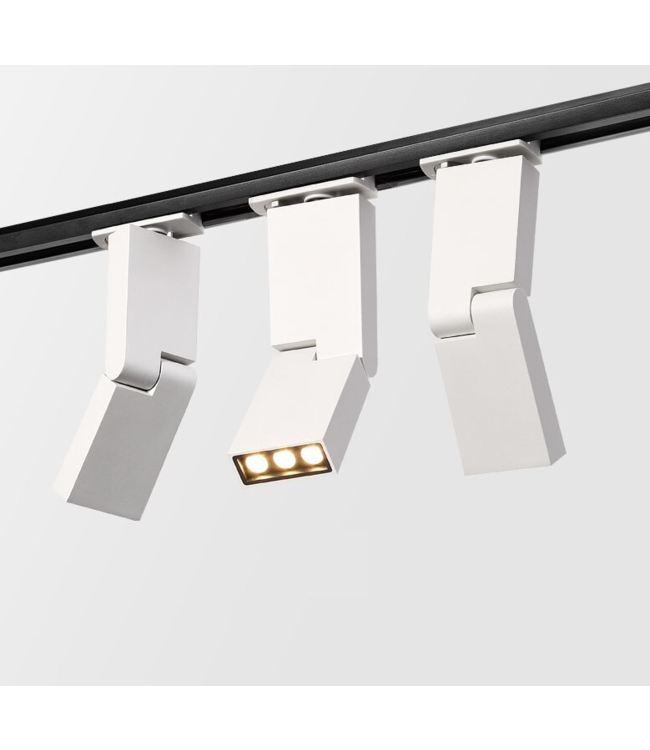 Spot sur rail design 6W LED salon blanc ou noir monophasé ou triphasé