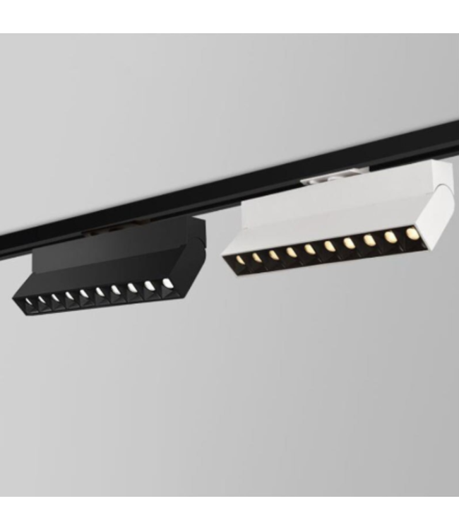 Spot LED sur rail 20W design blanc ou noir dimmable