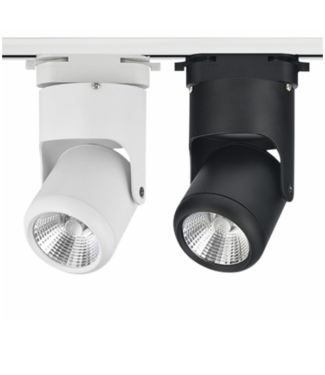 Luminaire rail plafond 7W LED blanc ou noir dimmable