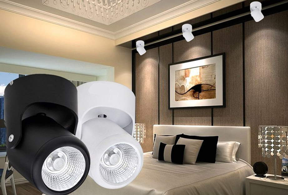 Lumière sur rail LED 10W blanc ou noir dimmable monophasé - Ledspot-planet