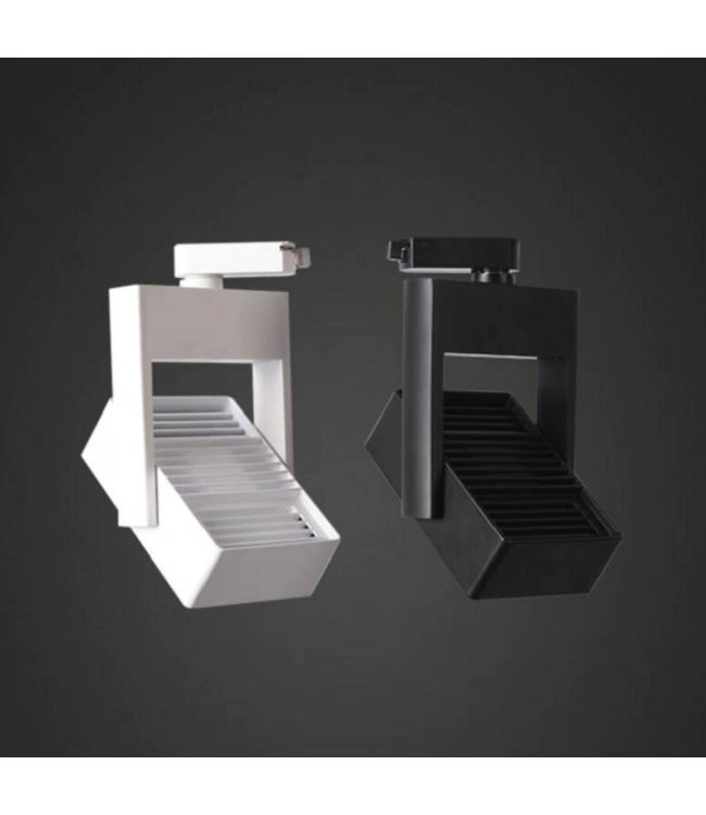 Luminaire rail LED magasin 30W blanc ou noir monophasé