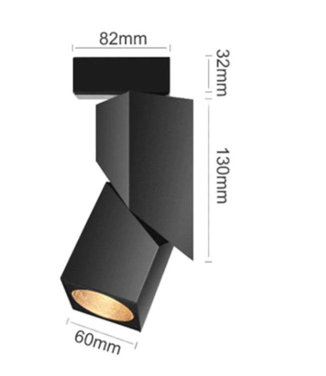 Verlichting rail spot 7W LED wit of zwart