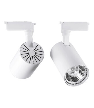 Spot pour rail monophasé 30W LED blanc ou noir