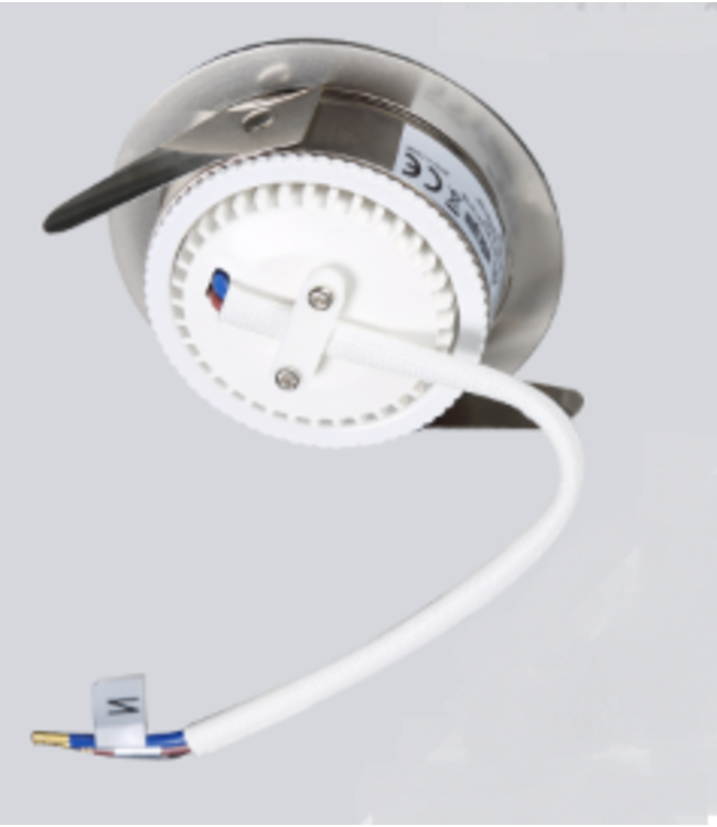 IP44 inbouwspot LED 5W boorgat 60mm wit of grijs geen trafo nodig