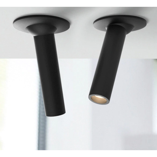 Spot plafond tube LED 7W 10, 20 ou 30 cm blanc ou noir -