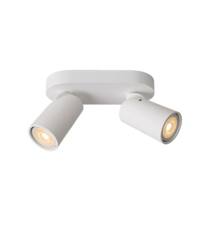 Plafonnier 2 spots LED 2x5W dim to warm blanc ou noir