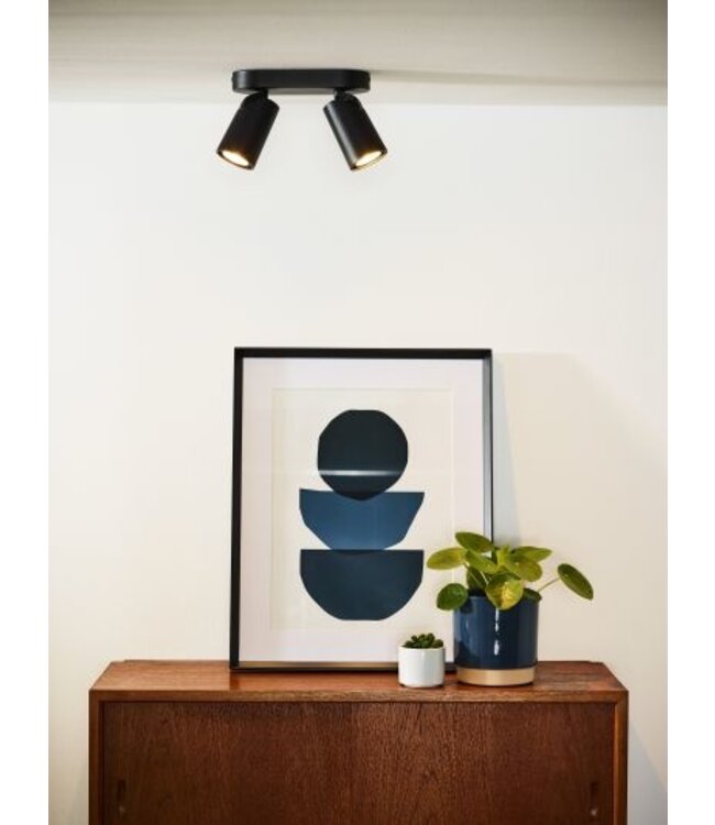 Spot double plafond orientable 2x5W LED dim to warm blanc ou noir