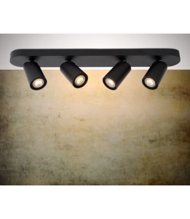 Plafonnier 4 lampes 4x5W LED dim to warm blanc ou noir