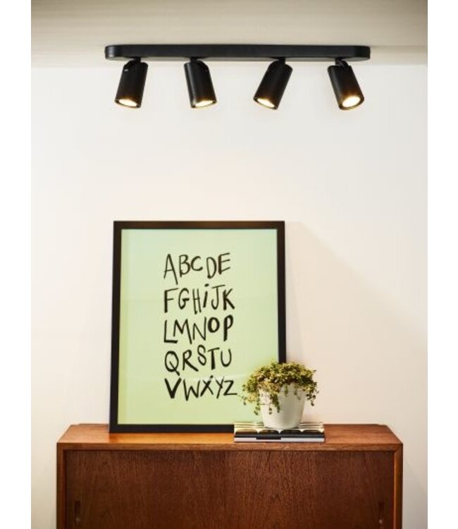 Plafonnier 4 lampes 4x5W LED dim to warm blanc ou noir