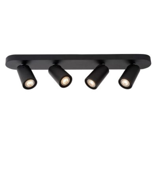 Plafondlamp 4 lampen 4x5W LED dim to warm wit of zwart