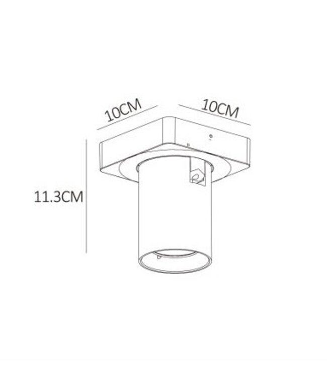 Spot plafond incliné 5W LED dim to warm blanc ou noir