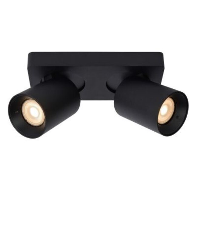 Plafonnier 2 spots LED 2x5W dim to warm blanc ou noir