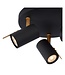 Lampe 3 spots orientables 3x5W LED dim to warm noir