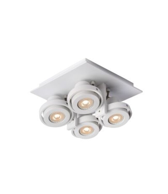 Plafonnier 4 spots orientables 4x5W LED dim to warm blanc ou gris