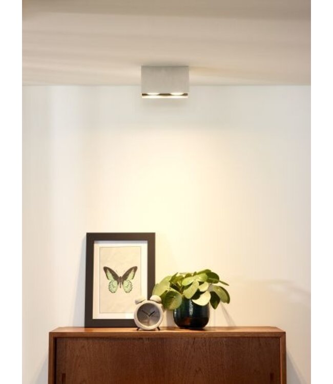 Plafondlamp toilet 2xGU10 wit of zwart