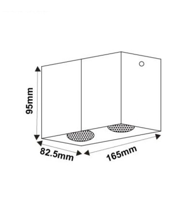 Spot plafond couloir 2xGU10 blanc ou noir