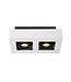 Plafonnier 2 spots LED blanc-noir ou noir 2x5W dim to warm